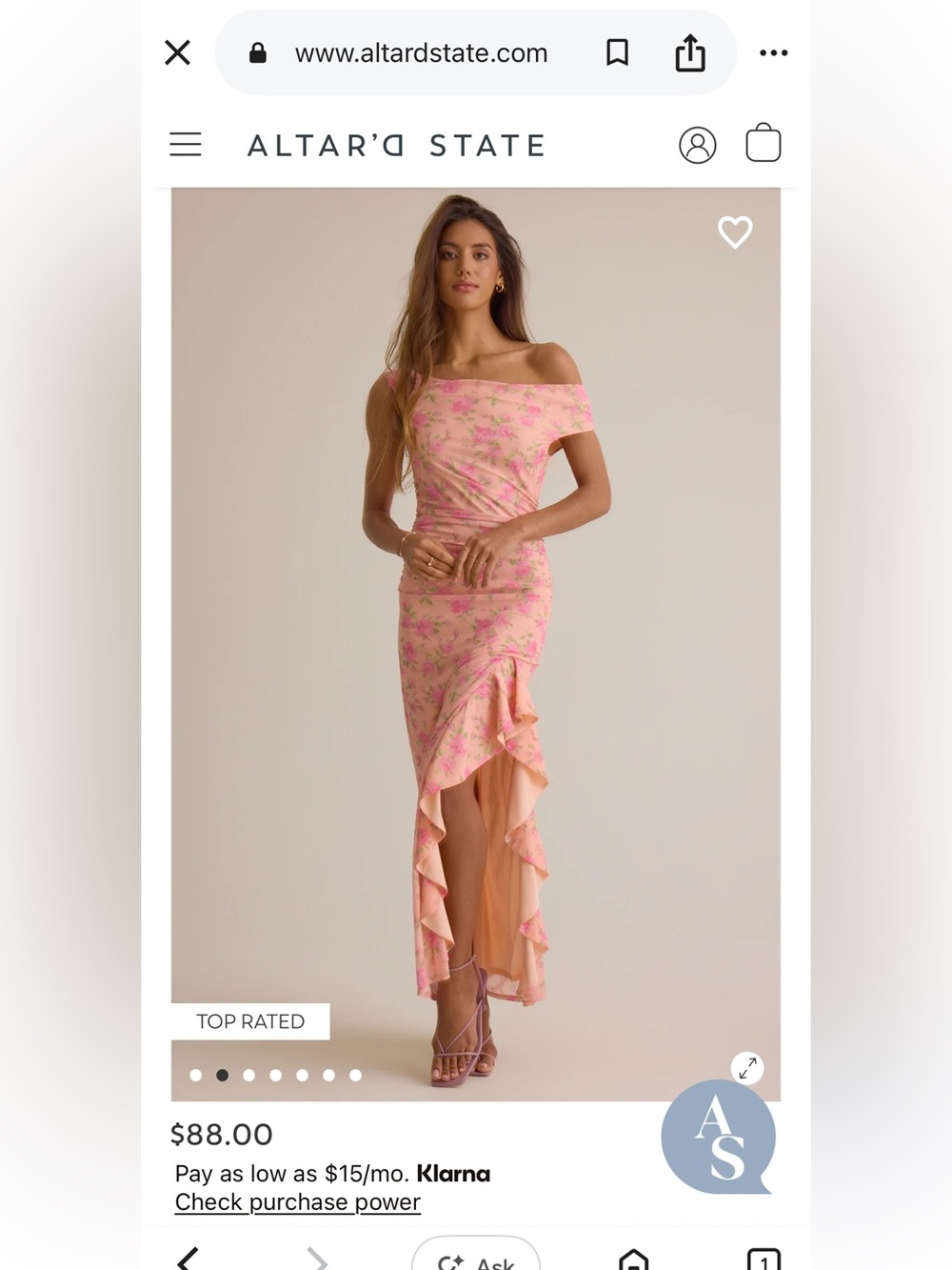 Altar’d State Kalista Floral Maxi Dress